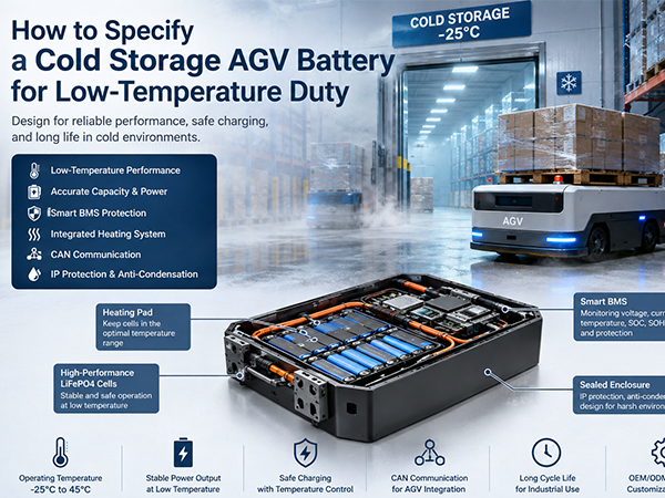 How to Specify a Cold Storage AGV Battery for Low-Temperature Duty