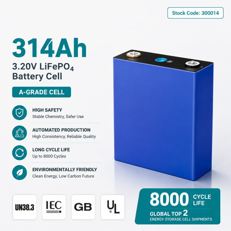 EVE LF314 3.2V 314Ah LiFePO4 Battery Cell